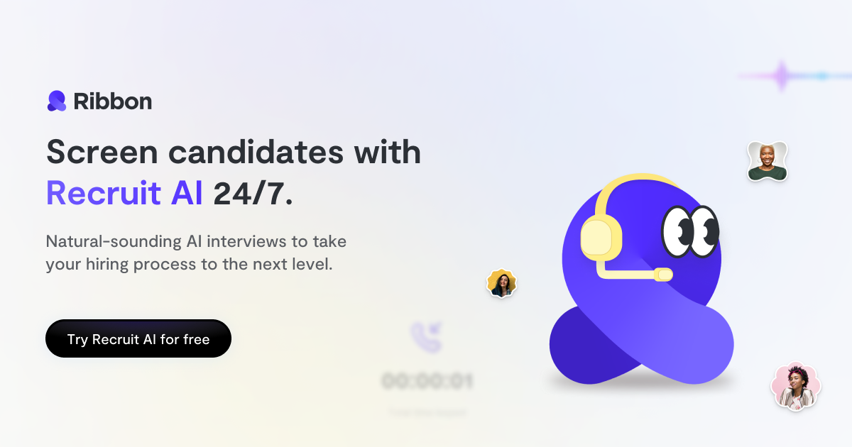 Recruit AI | Ribbon - AI Interviewer